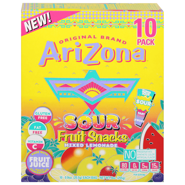 Arizona Sour Fruit Snacks Mixed Lemonade