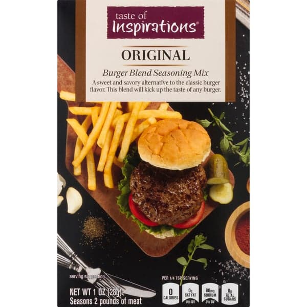 Taste Of Inspirations Burger Blend Seasoning Mix Packet Original