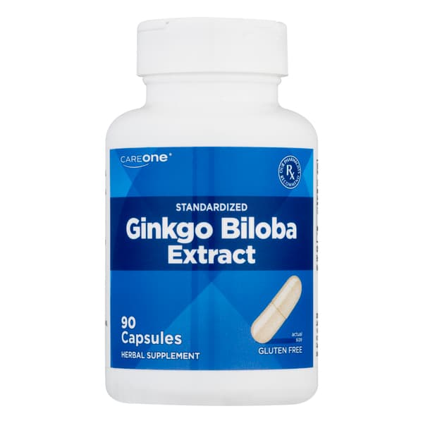 Careone Ginkgo Biloba Extract Standardized Capsules Gluten Free