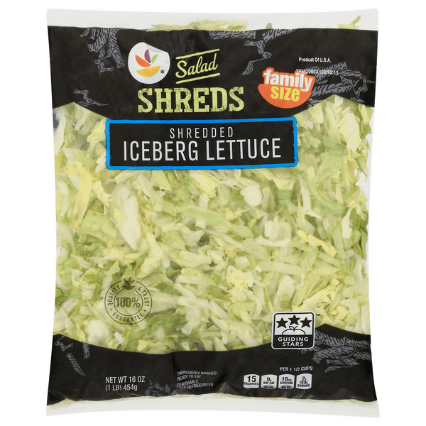 Our Brand Salad Shreds Iceberg Lettuce Shredded Family Size
