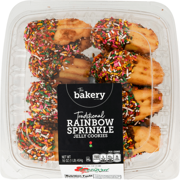 Stop & Shop The Bakery Traditional Rainbow Sprinkle Jelly Cookies