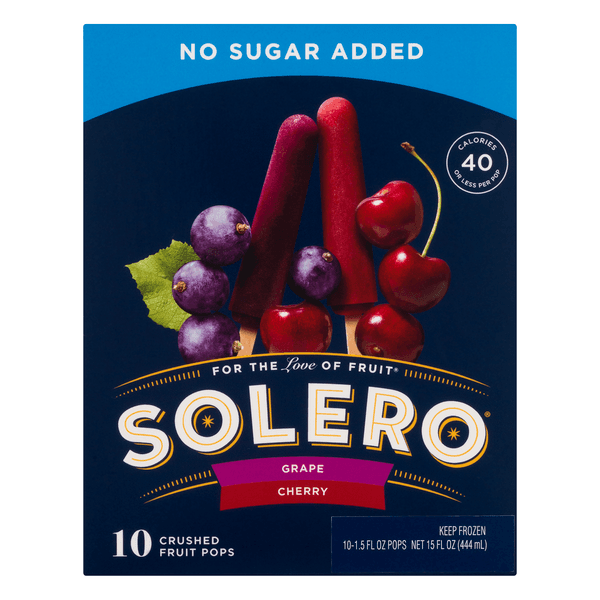 Solero Crushed Fruit Pops Grape & Cherry