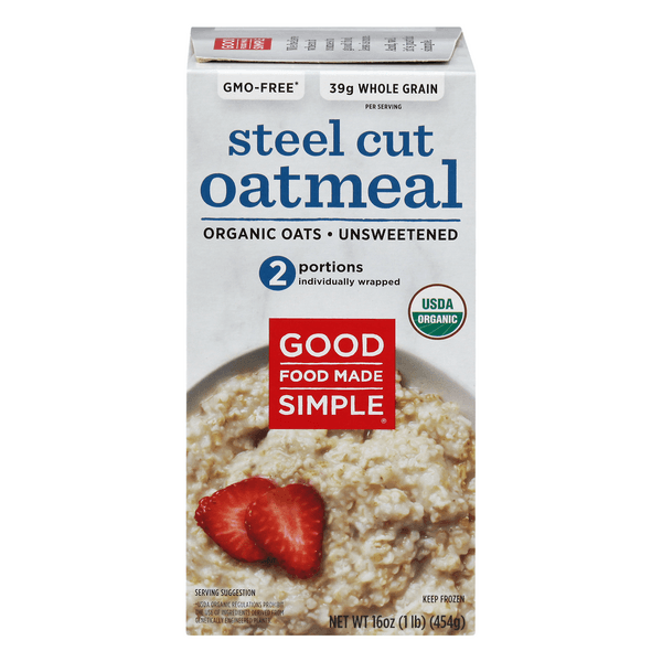 Good Food Made Simple Steel Cut Oatmeal Unsweetened Organic