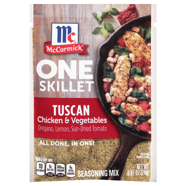 Mccormick One Skillet Seasoning Mix Packet Tuscan Chicken & Vegetables