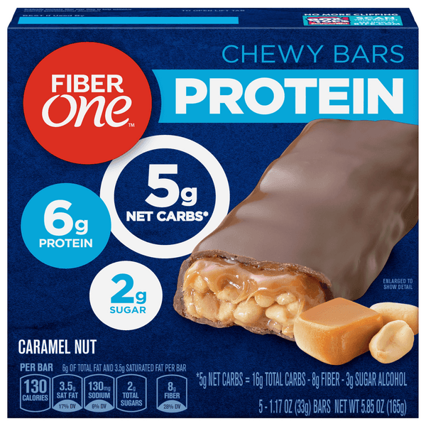 Fiber One Protein Chewy Bars Caramel Nut