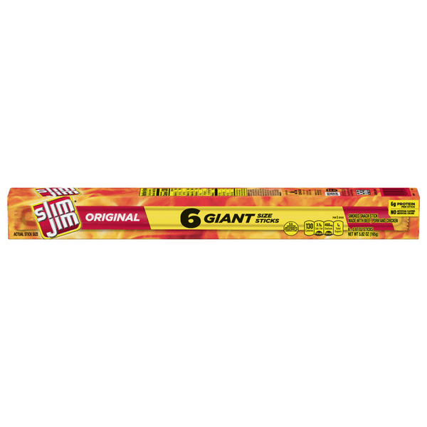 Slim Jim Smoked Snack Sticks Giant Original