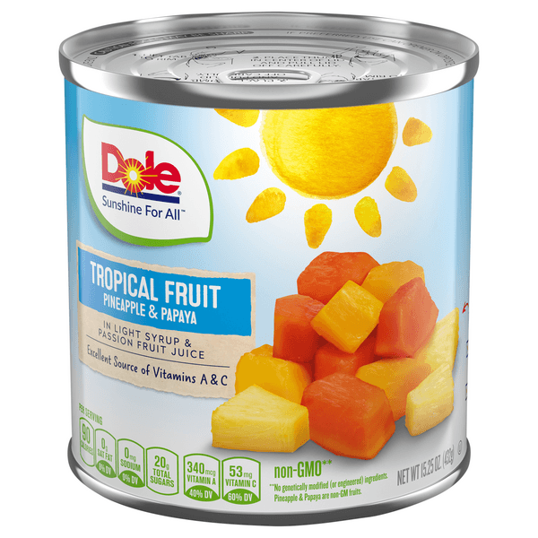 Dole Tropical Fruit In Light Syrup & Passion Fruit Juice