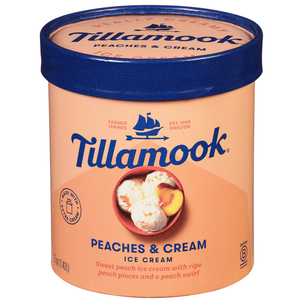 Tillamook Peaches And Cream Ice Cream