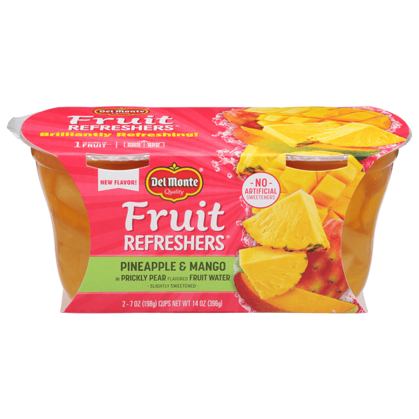 Del Monte Fruit Refreshers Pineapple & Mango In Prickly Pear Flavored Fruit Water Cups