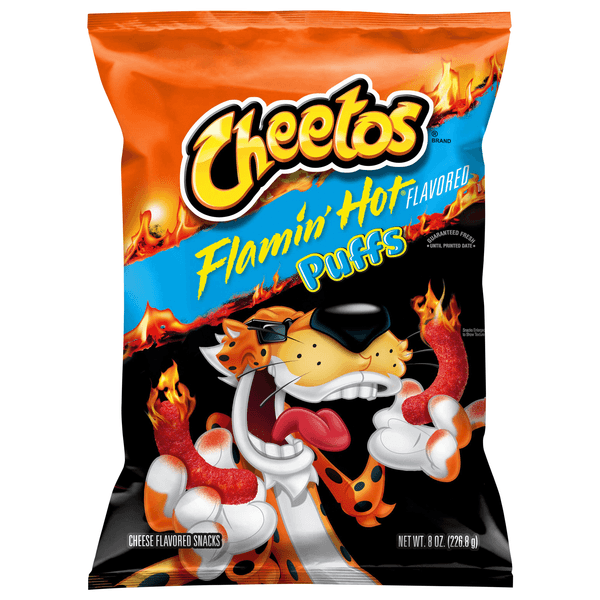 Cheetos Snacks Cheese Flavored Puffs Flamin Hot