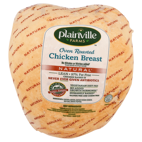 Plainville Farms Deli Chicken Breast Oven Roasted Natural (Thin Sliced