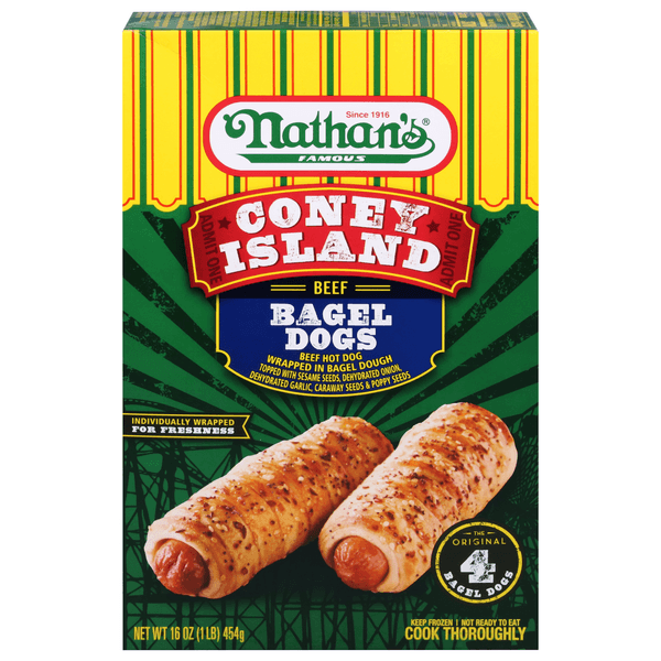 Nathans Beef Bagel Everything Dog