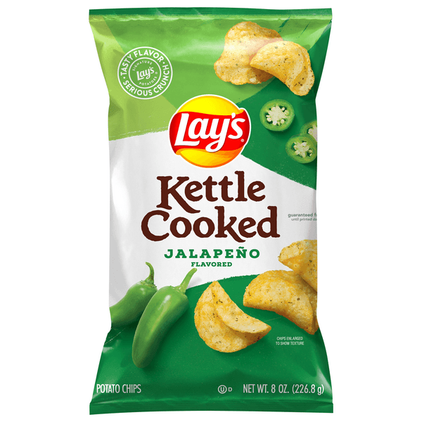 Lays Potato Chips Kettle Cooked Jalapeno