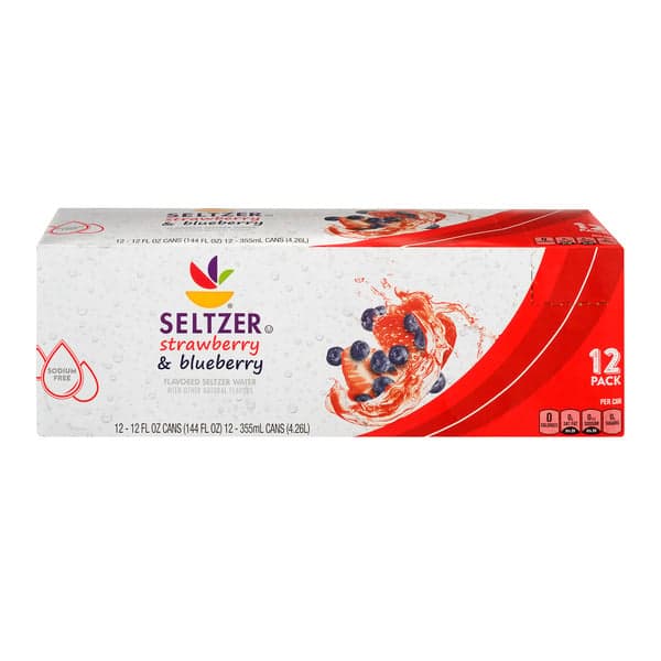 Stop & Shop Seltzer Strawberry & Blueberry