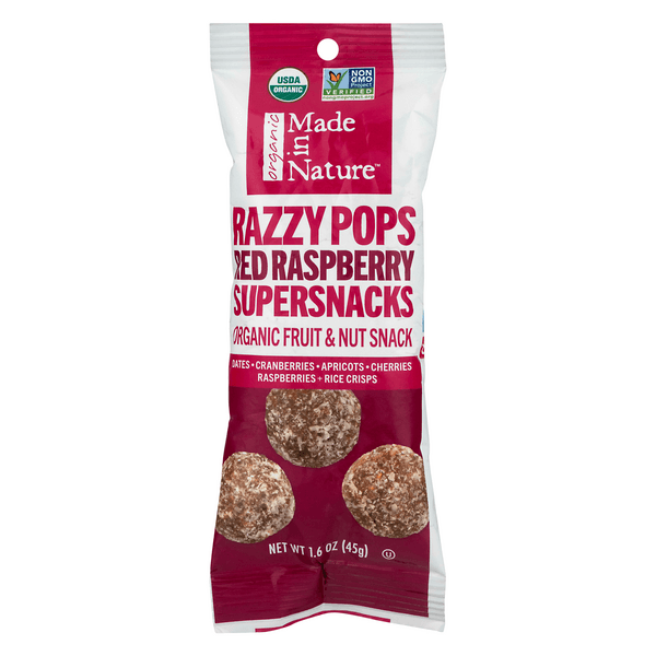 Made In Nature Fruit & Nut Snack Razzy Pops Organic