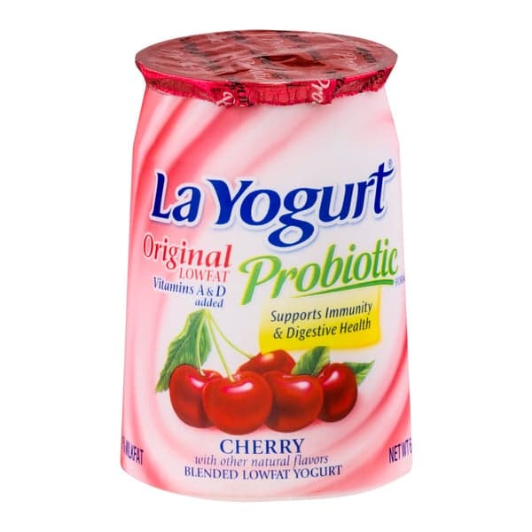 La Yogurt Original Low Fat Probiotic Cherry Blended Yogurt
