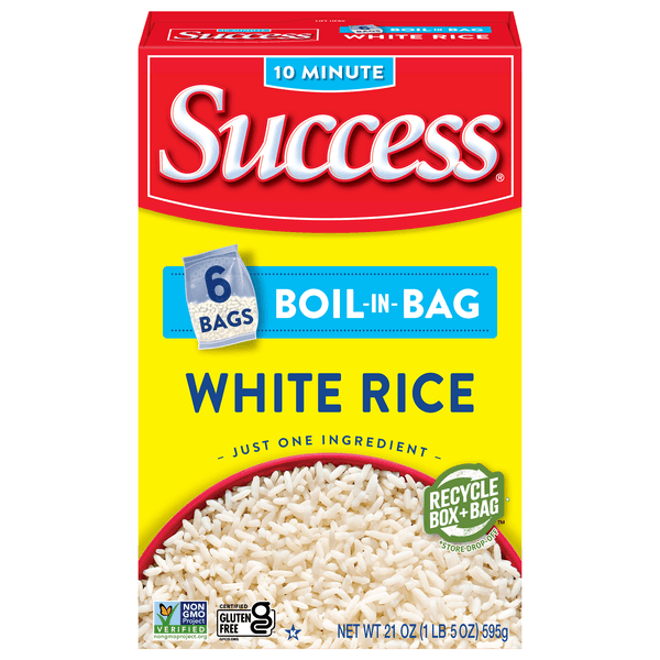 Success Boil-In-Bag Rice White Enriched Precooked