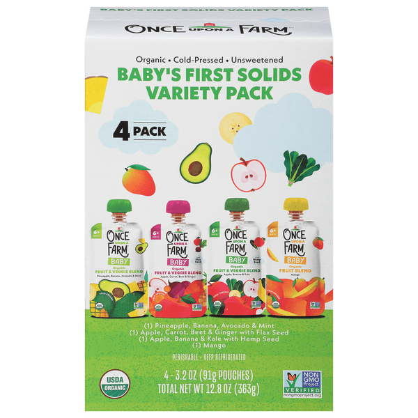 Once Upon A Farm Organic Baby'S First Solids Variety Pack 6+ Months