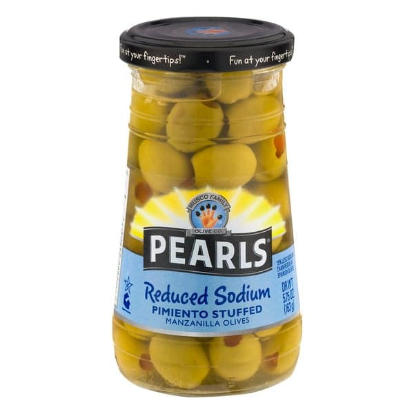 Pearls Manzanilla Olives Pimiento Stuffed Reduced Sodium