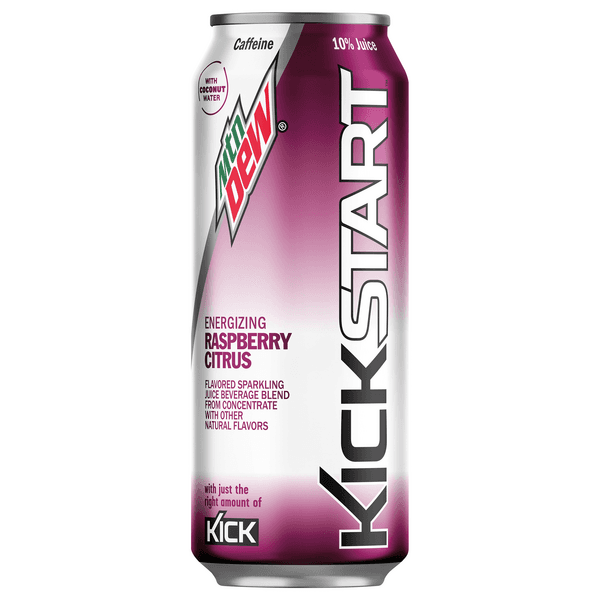 Mtn Dew Kickstart Energizing Juice Beverage Raspberry Citrus
