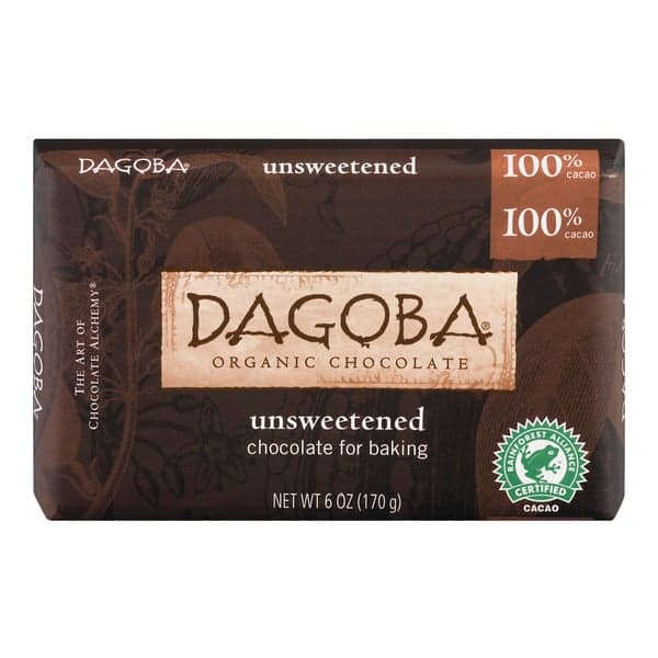 Dagoba Organic Chocolate Unsweetened For Baking 100% Cacao