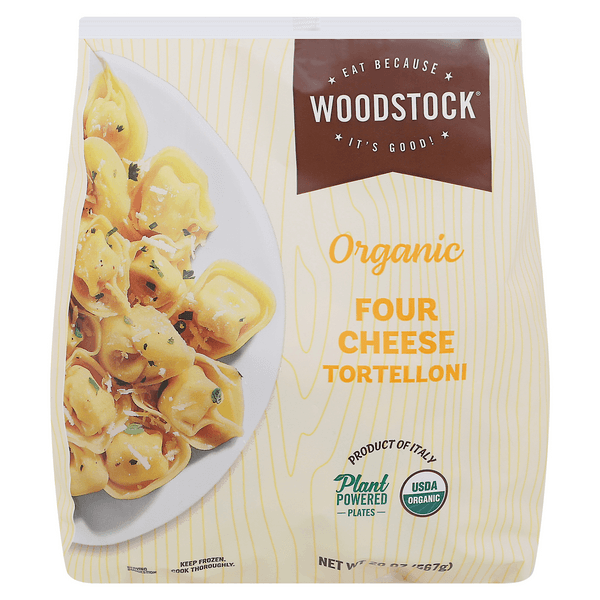 Woodstock Ravioli Pasta Four Cheese Tortelloni Organic