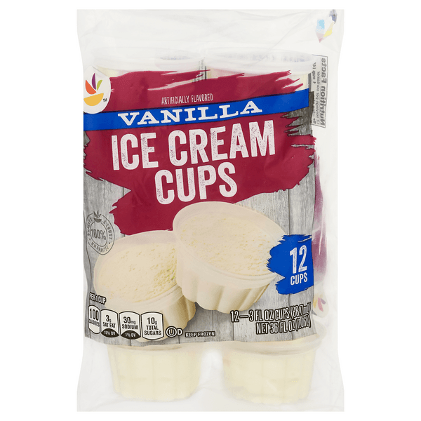 Stop & Shop Ice Cream Cups Vanilla Single Serve