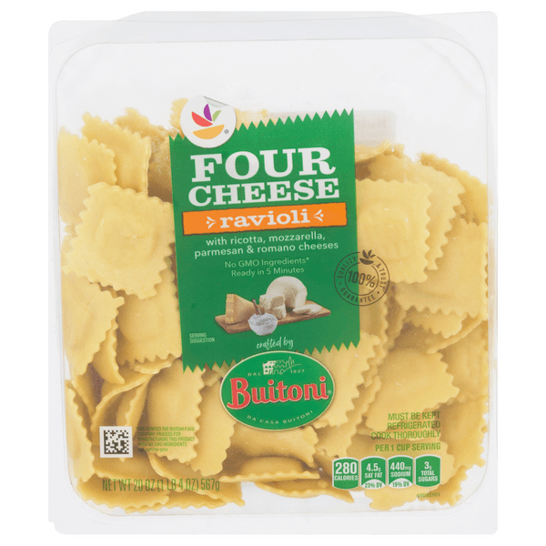 Our Brand Crafted By Buitoni Ravioli Pasta Four Cheese Family Size Fresh