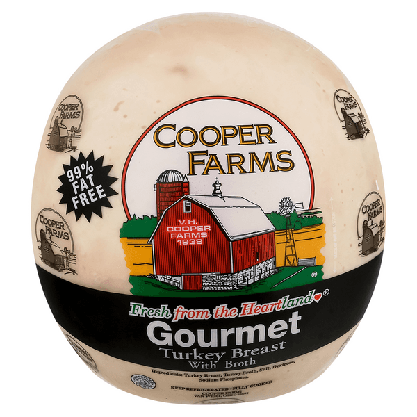 Cooper Farms Gourmet Deli Turkey Breast With Broth (Regular Sliced