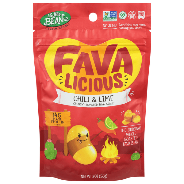 Nuttee Bean Co. Favalicious Crunchy Roasted Fava Beans Chili & Lime
