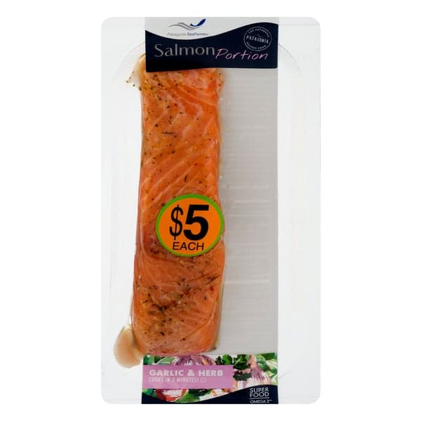 Patagonia Seafarms Salmon Portion Garlic & Herb