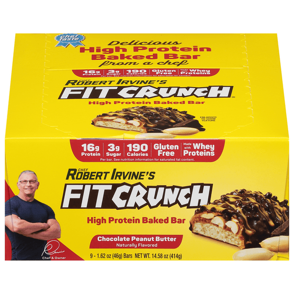 Fitcrunch High Protein Baked Snack Bar Chocolate Peanut Butter
