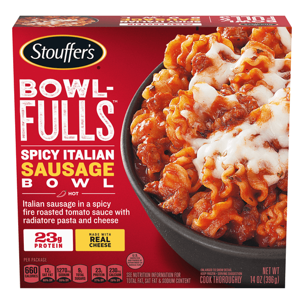 Stouffer'S Bowl-Fulls Spicy Italian Sausage Pasta