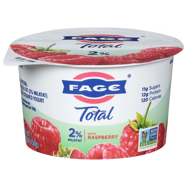 Fage Total Reduced Fat 2% Milkfat Raspberry Strained Greek Yogurt