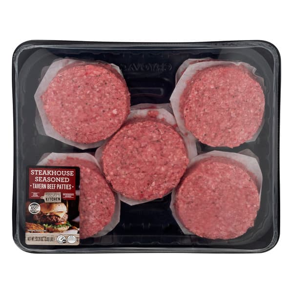 Today'S Kitchen Tavern Beef Patties Steakhouse Seasoned - Fresh