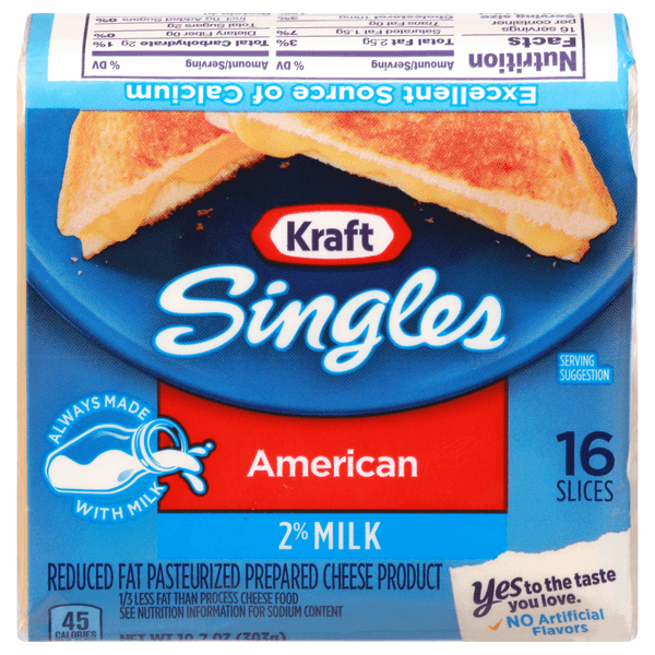 Kraft Singles 2% Milk Reduced Fat American Slices