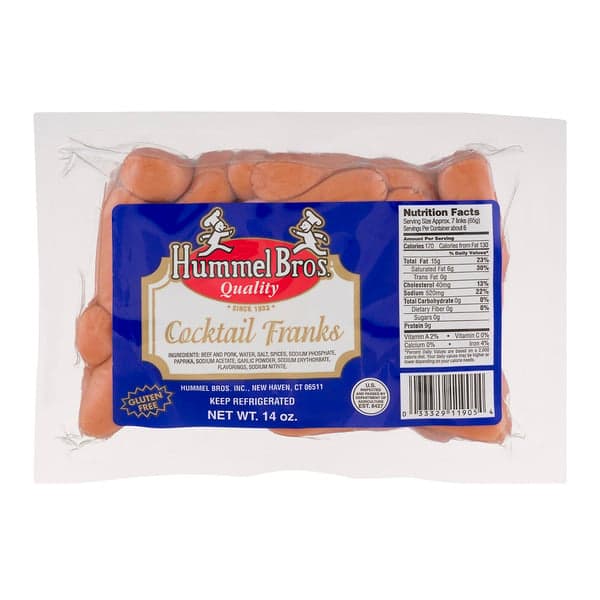 Hummel Bros. Cocktail Franks Gluten Free