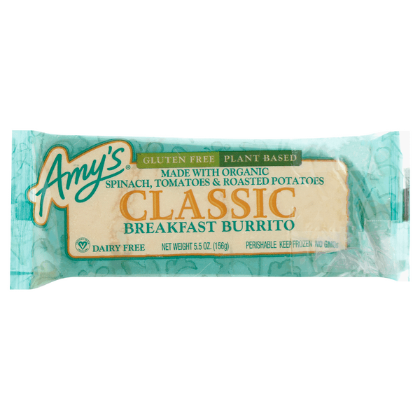 Amy'S Breakfast Burrito Classic Gluten Free Plant Based