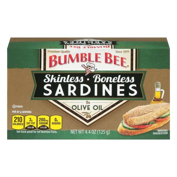Bumble Bee Sardines Boneless & Skinless In Pure Olive Oil