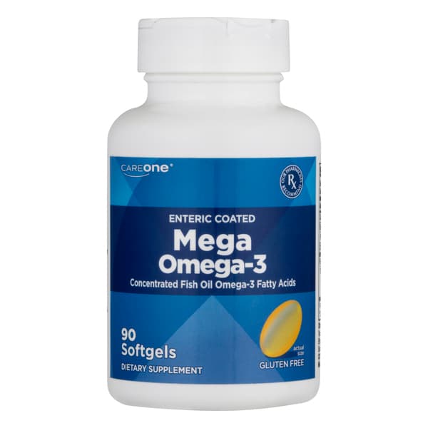 Careone Mega Omega-3 Enteric Coated Softgels Gluten Free
