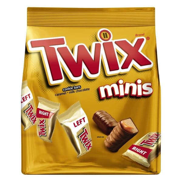 Twix Caramel Minis Size Chocolate Cookie Bar Candy
