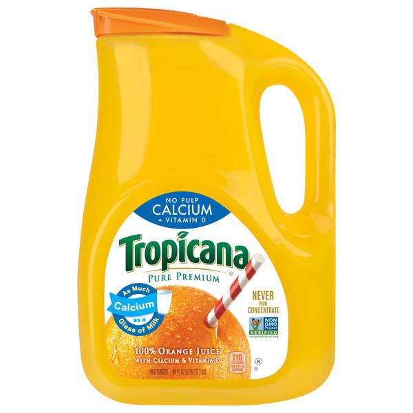 Tropicana Juice Pure Premium Orange No Pulp Calcium + Vitamin D Chilled