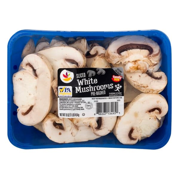 Stop & Shop White Mushrooms Sliced