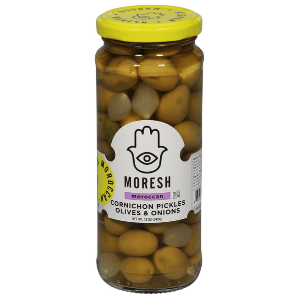 Moresh Moroccan Cornichon Pickles Olives & Onions