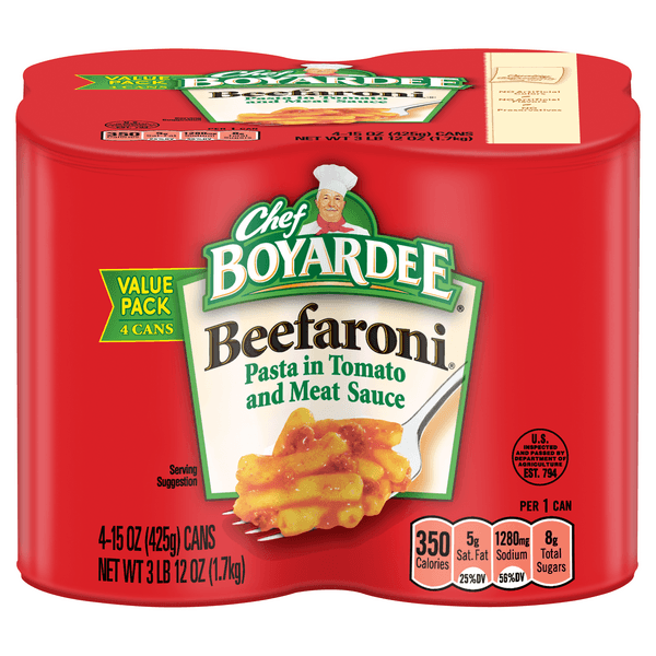 Chef Boyardee Beefaroni In Tomato & Meat Sauce Value