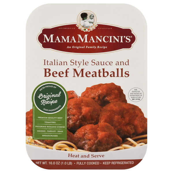 Mama Mancini'S Italian Style Sauce & Beef Meatballs