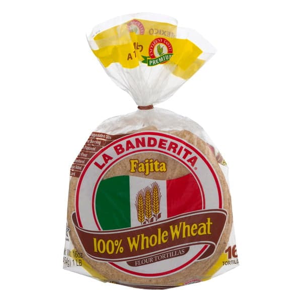 La Banderita 100% Whole Wheat Tortillas Fajita & Soft Taco Size