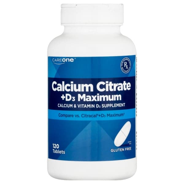 Careone Calcium Citrate + D3 Maximum Tablets Gluten Free