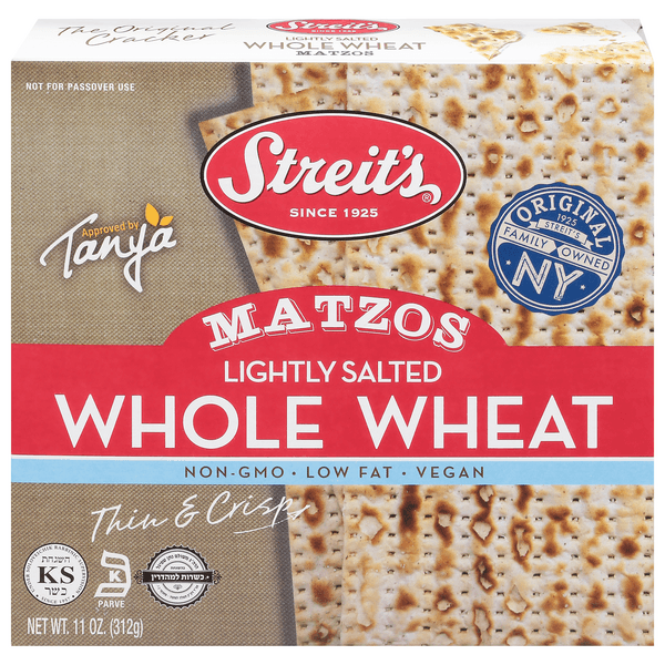 Streit'S Matzos Whole Wheat Lightly Salted