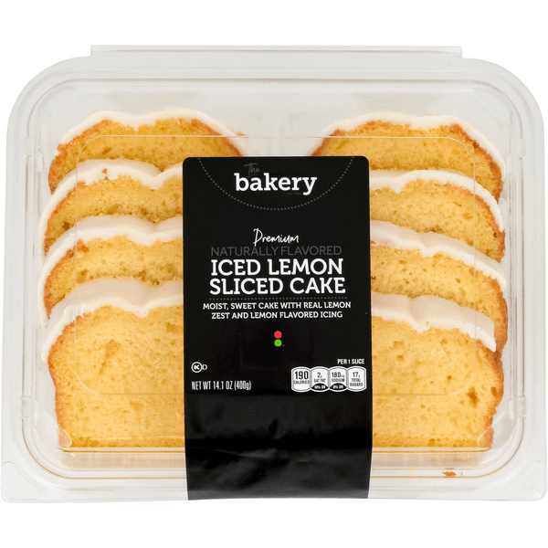 Stop & Shop The Bakery Premium Iced Lemon Cake Sliced
